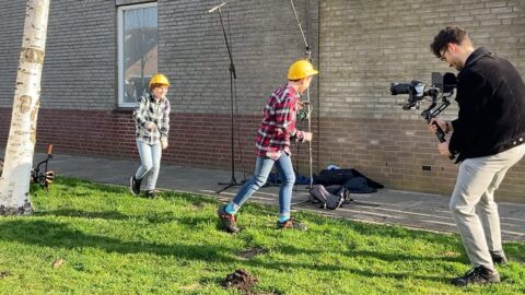 Behind the scenes - opnames van de wervingsvideo