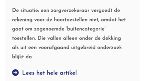 Overzicht van de nieuwe mobiele website met de nieuwe huisstijl