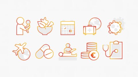 Icons spannend bij de huisstijl afgebeeld