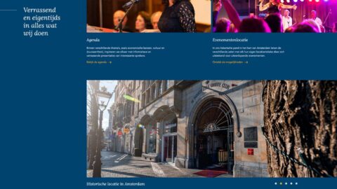 Overzicht van de vernieuwde website