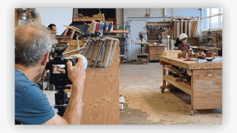 Behind the scenes - opname van de merkvideo