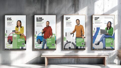 Out of home campagne - A0 posters - met de campagne voor duurzame mobiliteit