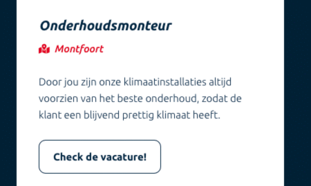 Vernieuwde mobiele website met nieuwe huisstijl en duidelijke candidate journey
