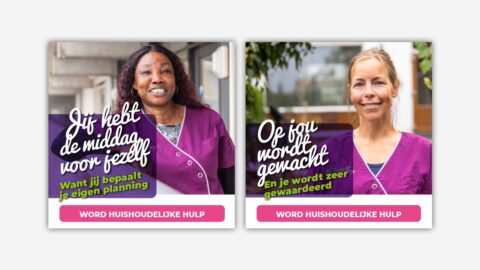Social media berichten met campagne uiting