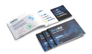 Mockup van stijlgids van Zorg&-beurs