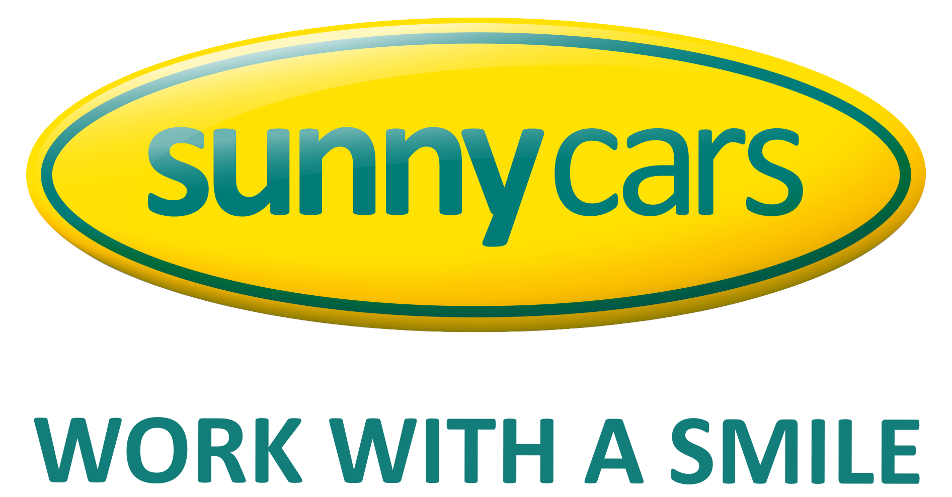 Sunnycars-logo met slogan ‘WORK WITH A SMILE’